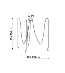 Sollux Żyrandol EDISON 3 czarny SL.0370 Sollux Żyrandol EDISON 3 czarny SL.0370