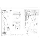Sollux Żyrandol EDISON 3 czarny SL.0370 Sollux Żyrandol EDISON 3 czarny SL.0370