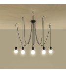 Sollux Żyrandol EDISON 5 czarny SL.0371 Sollux Żyrandol EDISON 5 czarny SL.0371