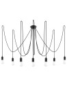 Sollux Żyrandol EDISON 7 czarny SL.0372