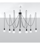 Sollux Żyrandol EDISON 7 czarny SL.0372 Sollux Żyrandol EDISON 7 czarny SL.0372