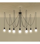 Sollux Żyrandol EDISON 7 czarny SL.0372 Sollux Żyrandol EDISON 7 czarny SL.0372