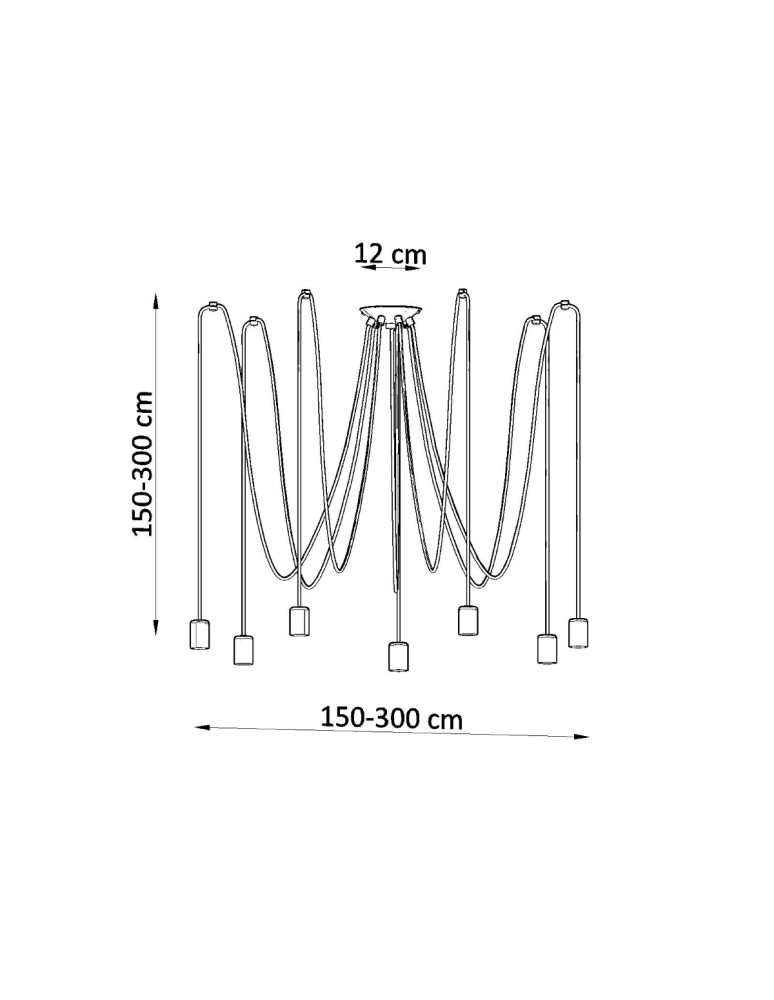 Sollux Żyrandol EDISON 7 czarny SL.0372 Sollux Żyrandol EDISON 7 czarny SL.0372