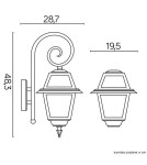 Kinkiety zewnętrzne - SU-MA Witraż K 3012/1/N Kinkiet - product 7