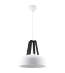 Sollux Lampa wisząca CASCO biała/czarna SL.0387 Sollux Lampa wisząca CASCO biała/czarna SL.0387