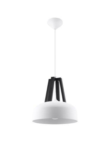 Sollux Lampa wisząca CASCO biała/czarna SL.0387