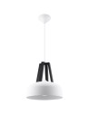 Sollux Lampa wisząca CASCO biała/czarna SL.0387 Sollux Lampa wisząca CASCO biała/czarna SL.0387