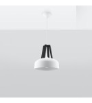 Sollux Lampa wisząca CASCO biała/czarna SL.0387 Sollux Lampa wisząca CASCO biała/czarna SL.0387