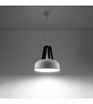 Sollux Lampa wisząca CASCO biała/czarna SL.0387 Sollux Lampa wisząca CASCO biała/czarna SL.0387