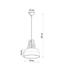 Sollux Lampa wisząca CASCO biała/czarna SL.0387 Sollux Lampa wisząca CASCO biała/czarna SL.0387