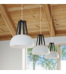Sollux Lampa wisząca CASCO biała/czarna SL.0387 Sollux Lampa wisząca CASCO biała/czarna SL.0387