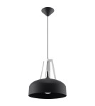 Sollux Lampa wisząca CASCO czarna/biała SL.0389 Sollux Lampa wisząca CASCO czarna/biała SL.0389