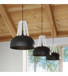Sollux Lampa wisząca CASCO czarna/biała SL.0389 Sollux Lampa wisząca CASCO czarna/biała SL.0389