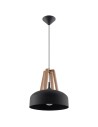 Sollux Lampa wisząca CASCO czarna/naturalne drewno SL.0390 Sollux Lampa wisząca CASCO czarna/naturalne drewno SL.0390
