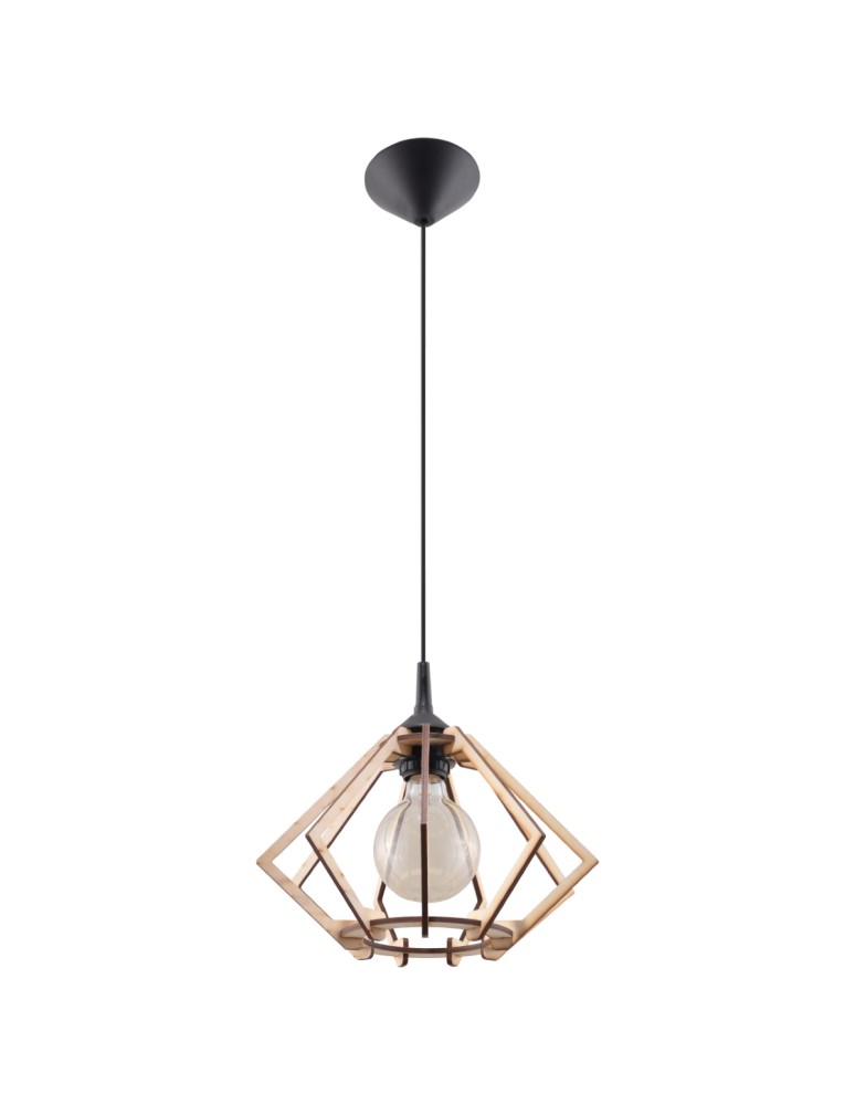 Sollux Lampa wisząca POMPELMO naturalne drewno SL.0393