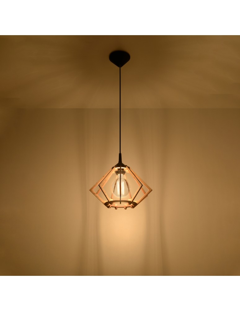 Sollux Lampa wisząca POMPELMO naturalne drewno SL.0393