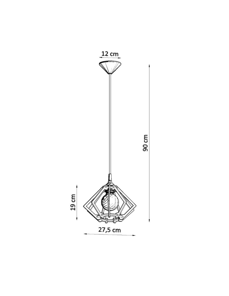 Sollux Lampa wisząca POMPELMO naturalne drewno SL.0393