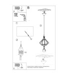 Lampy wiszące - Sollux Lampa wisząca POMPELMO naturalne drewno SL.0393 - product 5