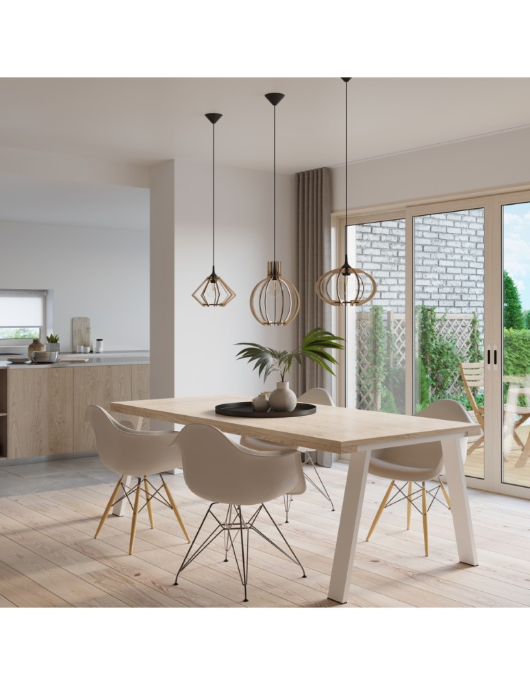 Sollux Lampa wisząca POMPELMO naturalne drewno SL.0393