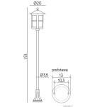 Lampy ogrodowe stojące - SU-MA Cordoba II K 5002/1/TD Stojąca - product 8