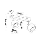 Lampy sufitowe - Sollux Plafon OCULARE 2 biały SL.0438 - product 4