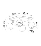 Lampy sufitowe - Sollux Plafon OCULARE 4 biały SL.0440 - product 4