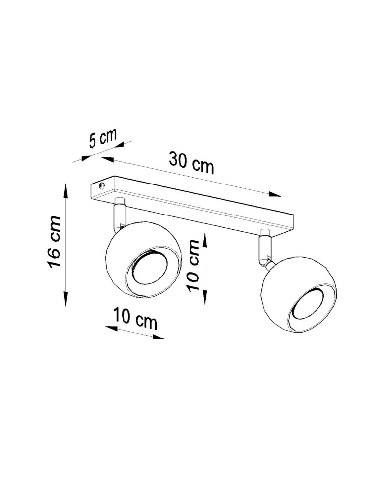 Sollux Plafon OCULARE 2 czarny SL.0444 Sollux Plafon OCULARE 2 czarny SL.0444