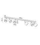 Lampy sufitowe - Sollux Plafon OCULARE 6L czarny SL.0448 - product 4