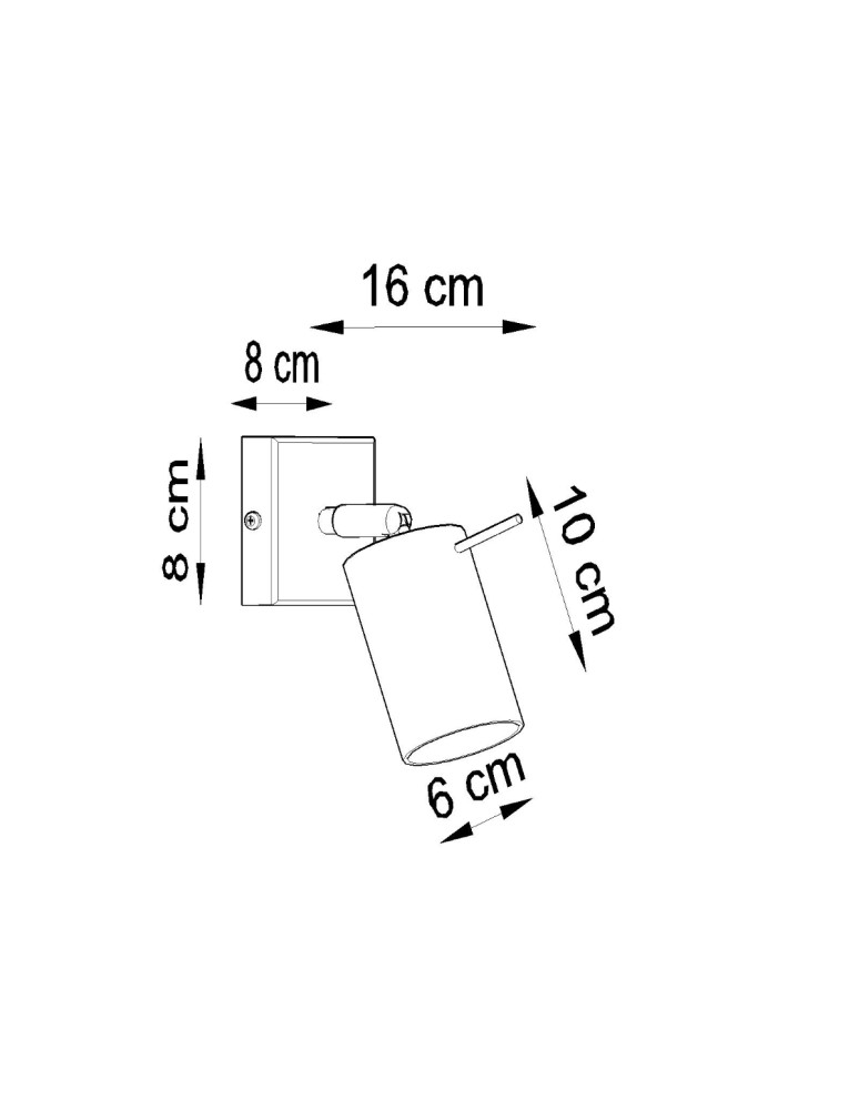 Sollux Kinkiet RING 1 szary SL.0449 Sollux Kinkiet RING 1 szary SL.0449