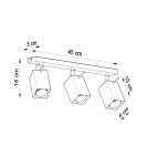 Lampy sufitowe - Sollux Plafon MERIDA 3 szary SL.0457 - product 4