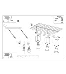 Lampy sufitowe - Sollux Plafon MERIDA 3 szary SL.0457 - product 5