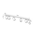 Lampy sufitowe - Sollux Plafon MERIDA 6L czarny SL.0460 - product 4