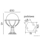 Lampy ogrodowe stojące - SU-MA Kule z koszykiem 250 K 4011/1/KPO 250 Stojąca - product 5