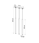 Sollux Lampa wisząca PASTELO 3 biała SL.0466 Sollux Lampa wisząca PASTELO 3 biała SL.0466