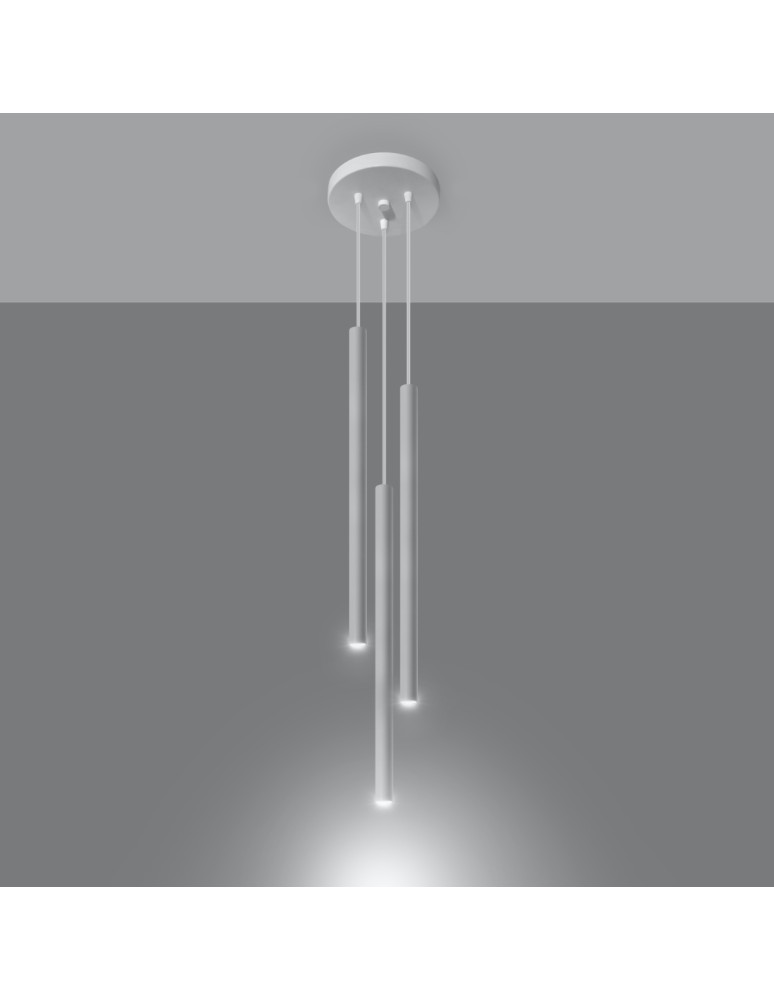 Sollux Lampa wisząca PASTELO 3P biała SL.0467 Sollux Lampa wisząca PASTELO 3P biała SL.0467