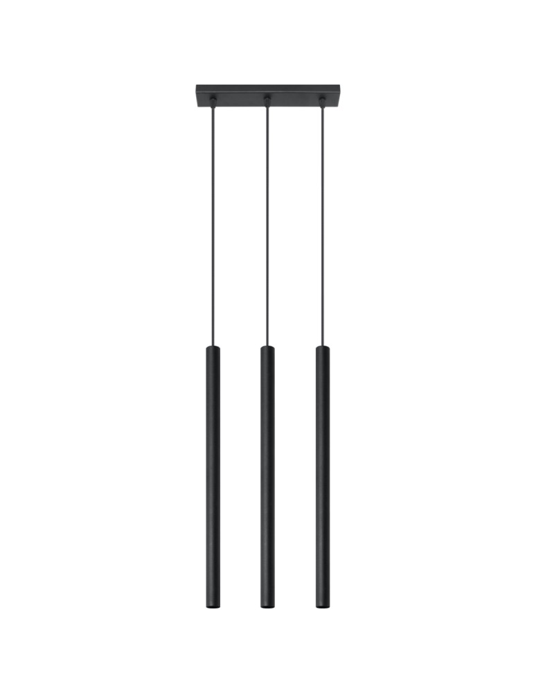 Sollux Lampa wisząca PASTELO 3 czarna SL.0470