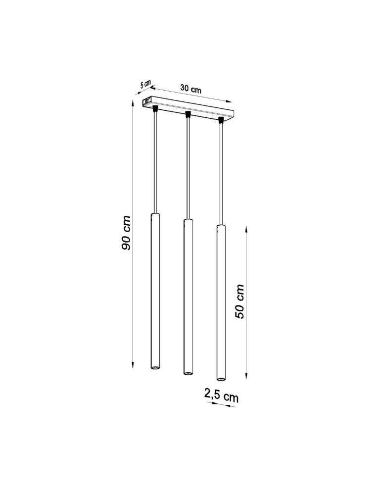 Sollux Lampa wisząca PASTELO 3 czarna SL.0470 Sollux Lampa wisząca PASTELO 3 czarna SL.0470