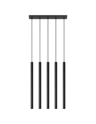 Sollux Lampa wisząca PASTELO 5 czarna SL.0472
