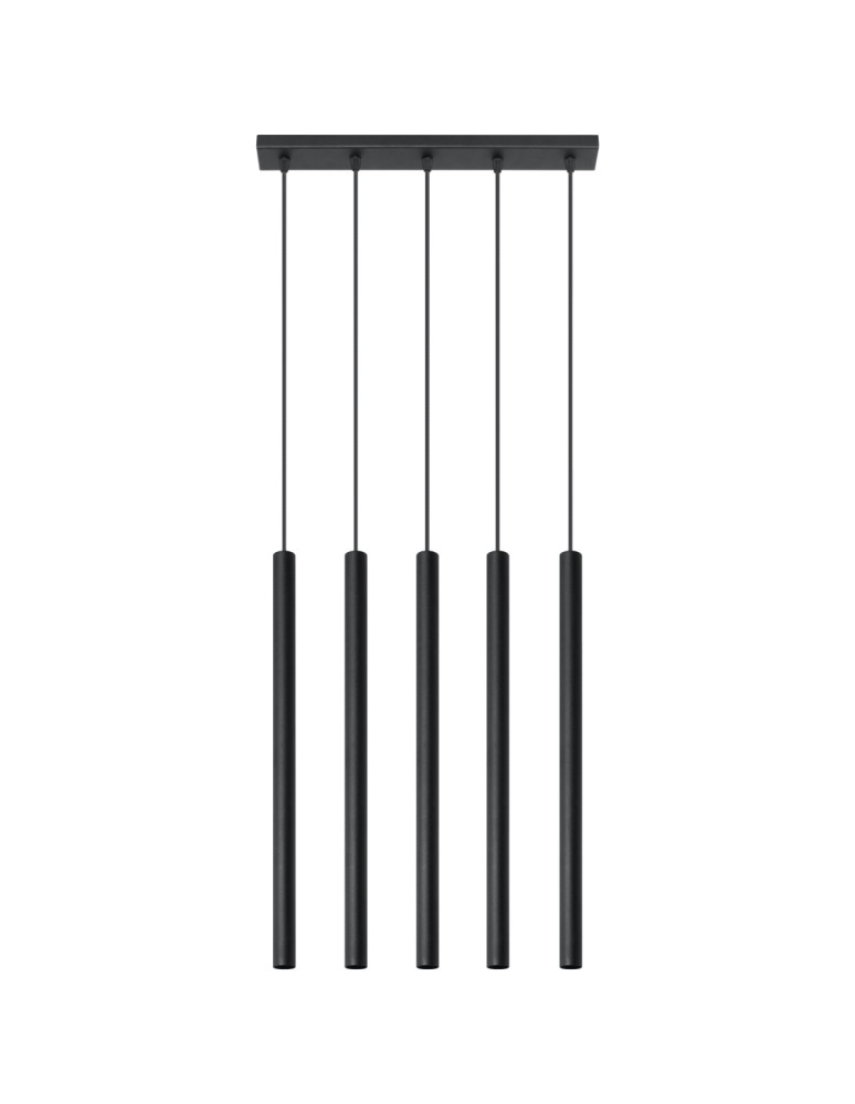 Sollux Lampa wisząca PASTELO 5 czarna SL.0472 Sollux Lampa wisząca PASTELO 5 czarna SL.0472