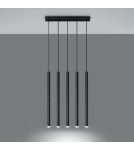 Sollux Lampa wisząca PASTELO 5 czarna SL.0472 Sollux Lampa wisząca PASTELO 5 czarna SL.0472