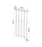 Sollux Lampa wisząca PASTELO 5 czarna SL.0472 Sollux Lampa wisząca PASTELO 5 czarna SL.0472