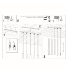 Sollux Lampa wisząca PASTELO 5 czarna SL.0472 Sollux Lampa wisząca PASTELO 5 czarna SL.0472