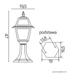 Lampy ogrodowe stojące - SU-MA Witraż K 4011/1/N ze szkłem witrażowym Stojąca - product 8