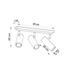 Lampy sufitowe - Sollux Plafon DIREZIONE 3 biały SL.0497 - product 4