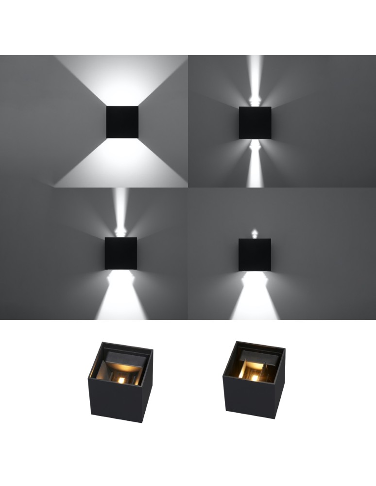 Sollux Kinkiet LUCA czarny LED IP54 SL.0545 Sollux Kinkiet LUCA czarny LED IP54 SL.0545