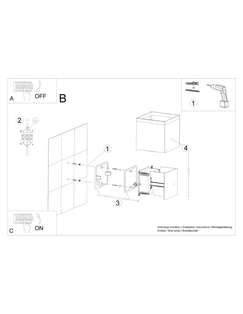 Sollux Kinkiet LUCA czarny LED IP54 SL.0545 Sollux Kinkiet LUCA czarny LED IP54 SL.0545