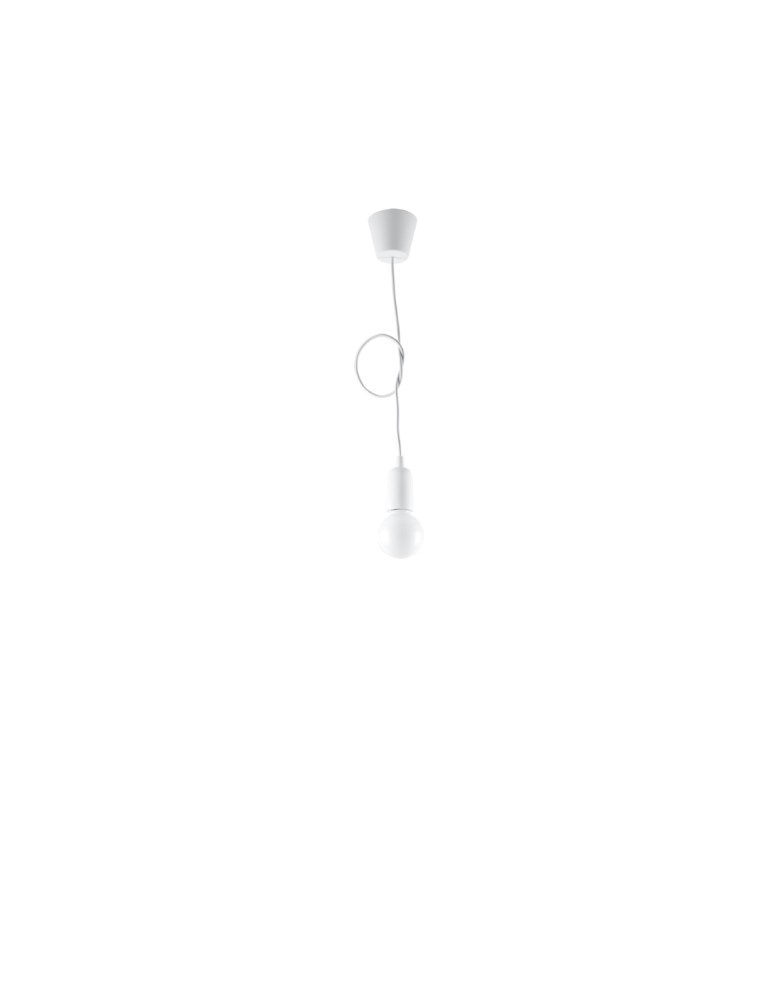 Sollux Lampa wisząca DIEGO 1 biała SL.0569 Sollux Lampa wisząca DIEGO 1 biała SL.0569
