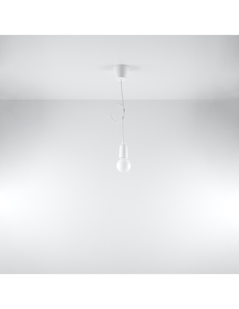 Sollux Lampa wisząca DIEGO 1 biała SL.0569 Sollux Lampa wisząca DIEGO 1 biała SL.0569