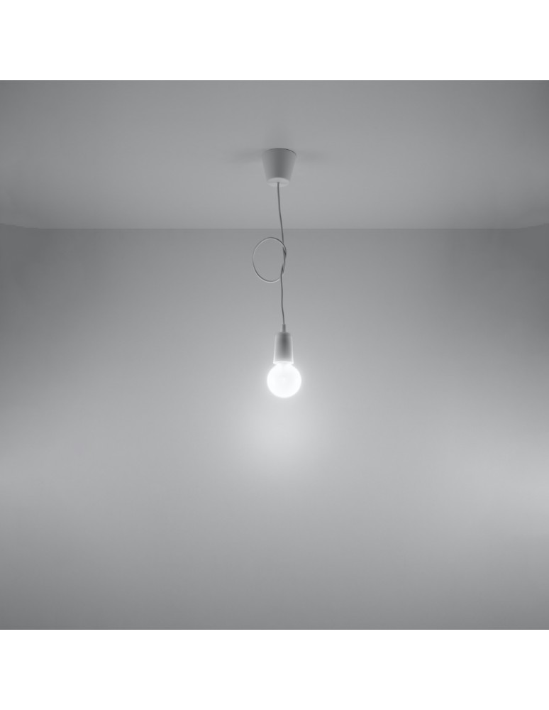 Sollux Lampa wisząca DIEGO 1 biała SL.0569 Sollux Lampa wisząca DIEGO 1 biała SL.0569