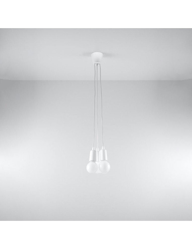Sollux Lampa wisząca DIEGO 3 biała SL.0570 Sollux Lampa wisząca DIEGO 3 biała SL.0570